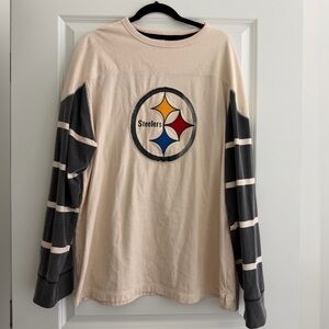 Mitchell & Ness Steelers Throwback Long Sleeve Shirt XXL NFL Vintage Style